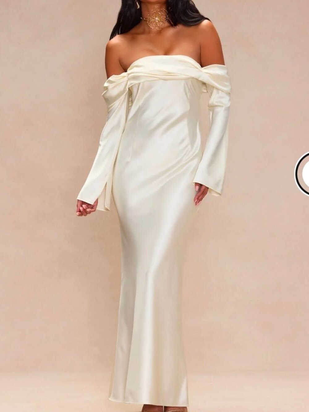 Satin Maxi Dress Fashion Nova